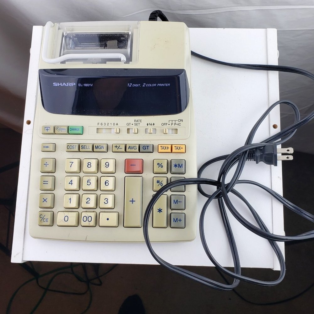 Sharp EL-1801V 12 Digit 2 Color Calculator